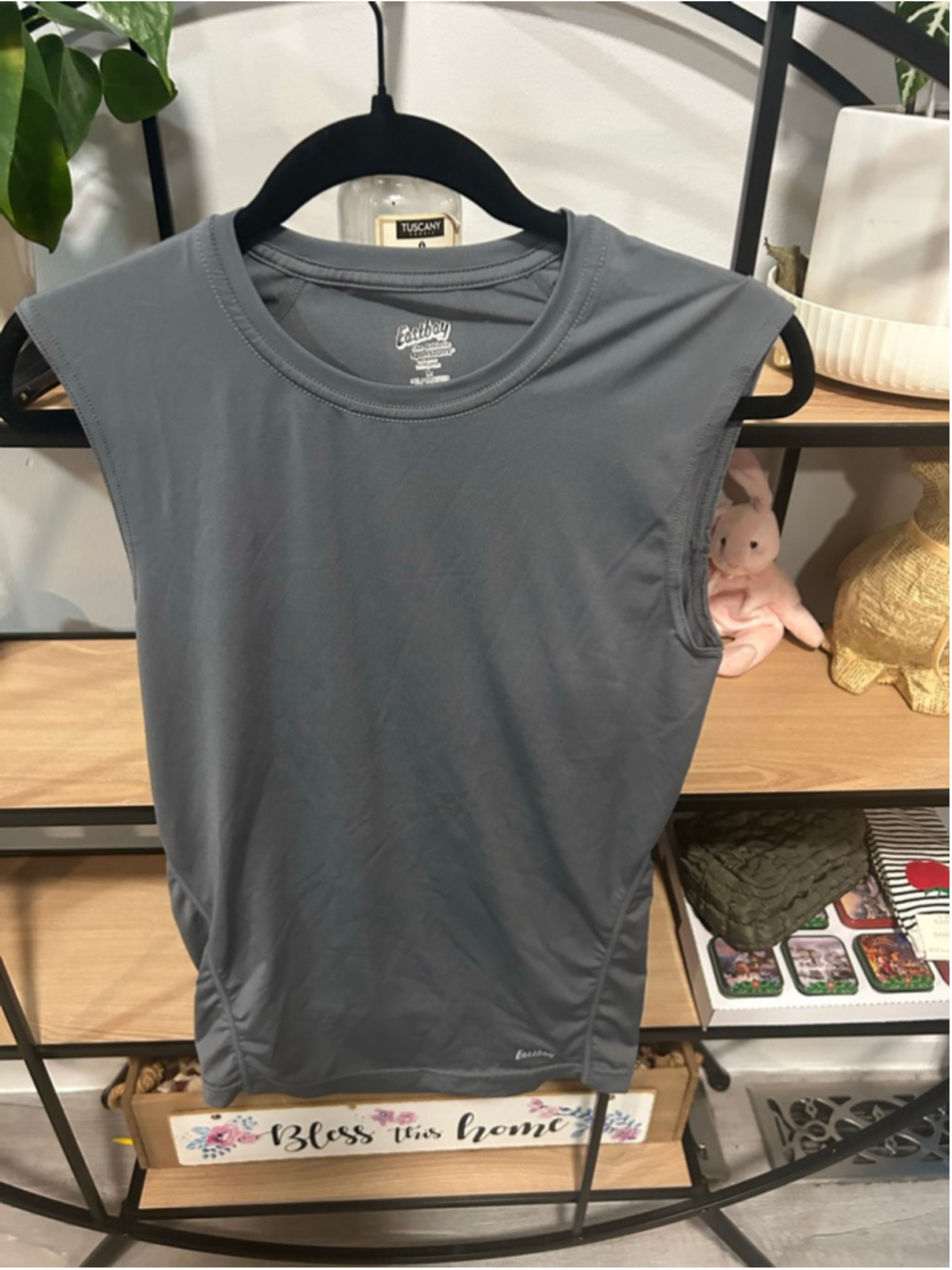 mens Eastbay Gray Athletic Tank Top M